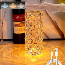 Load image into Gallery viewer, Crystal Lamp Touch Table Bedside Lamps Light Fixture 16 Colors LED Atmosphere Room Decor Christmas Room Decoration Home Lights
